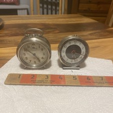 J A Z. French Small Collectible Allarm Clocks. One Works One Stops See Photos