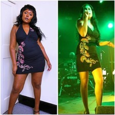 Vintage Embroidered Mesh Halter Dress 2003 ASO Amy Winehouse