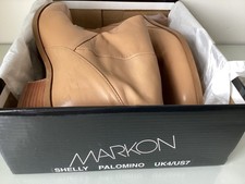 Markon Comfort Leather Boots, U.K Size 4, Light Camel Colour, VGC