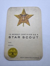 BSA Star Scout Card - Blank -