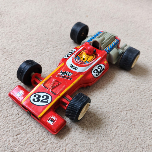 Joustra tinplate racing car - racing,