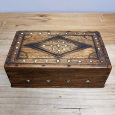 Antique Wooden Box Inlaid