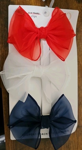 Roo hair clip bow red - clip,