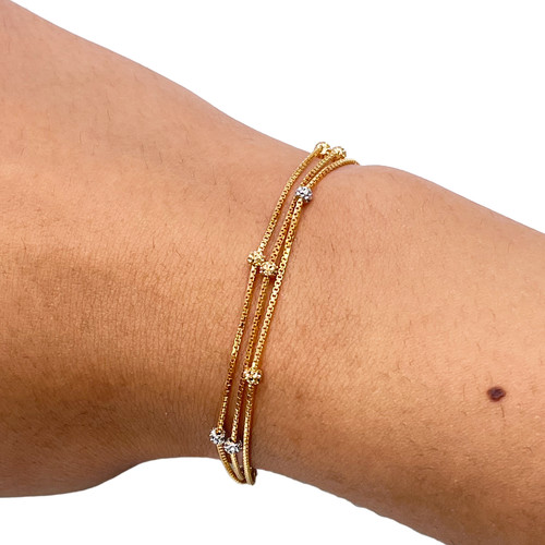 22ct yellow gold triple - 22ct,