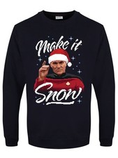 Make It Snow Mens Navy Blue