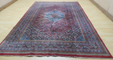 Large Persain Carpet Rug Hand Made Wool Vintage Living Room 9ft 10" x 6ft 7"