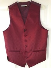 BHS Mens Wedding Waistcoat Merlot Diamonds Chest 36 38 40 BNWT