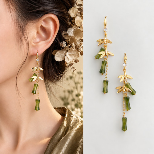 Green bamboo resin zircon - bamboo,