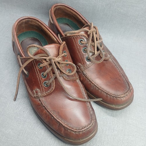 Loake boat shoes brown - brown, leather
