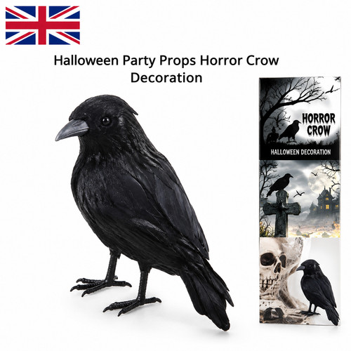 Realistic black crow - realistic, halloween