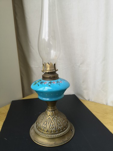Small turqoise oil lamp - small,