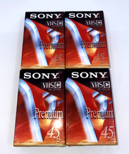 Sony VHS-C Camcorder Video Tape PAL Cassette - EC-45Vg - New X 4