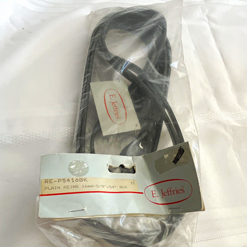 Jeffries plain reins black - reins,