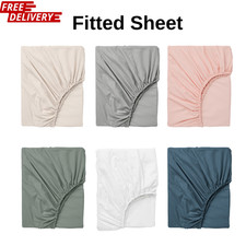 Ikea Dvala Cotton Fitted Sheet 100% High Quality Bed Sheets king/Single/Double