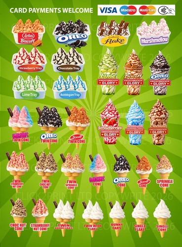 Soft serve ice - serve, cream