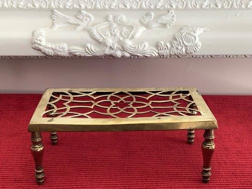 Victorian brass trivet open - victorian,