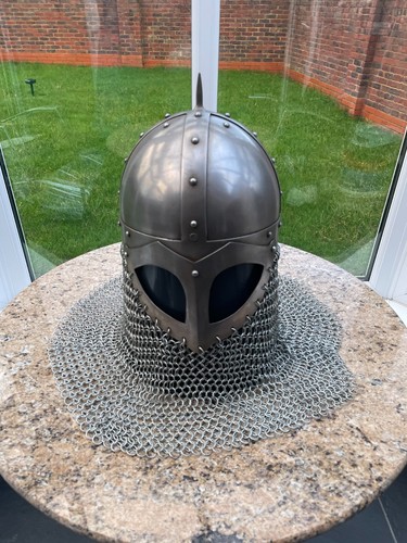 Viking helmet with chainmail - with,