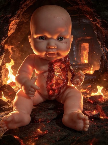 Ooak horror doll creepy - doll,