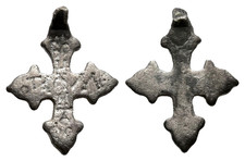 *RARE* Ancient Byzantine Silver Pendant Cross. Circa 10th-12th century AD
