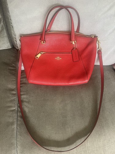 Coach red pebbled leather - coach,