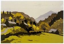 Spring in the Lledr Kyffin Williams Snowdonia Wales print in 11 x 14 inch mount