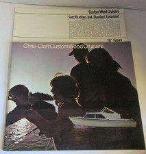 Chris Craft Custom Wood Cruisers Vintage Boat Brochure / Catalog & Spec Sheet