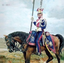 unpainted 90mm resin figures model European Royal lancer Unassembled  KITS 