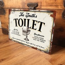 Personalised Toilet WC Sign