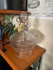 vintage glass bon bon dish