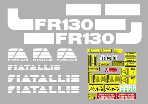 Fiat allis 130 decals - allis, fr