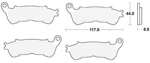 Set brake pads - brake, front