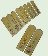 8 x Antique FRENCH Toleware