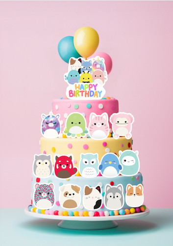 Squishmallow themed edible - squishmallow,