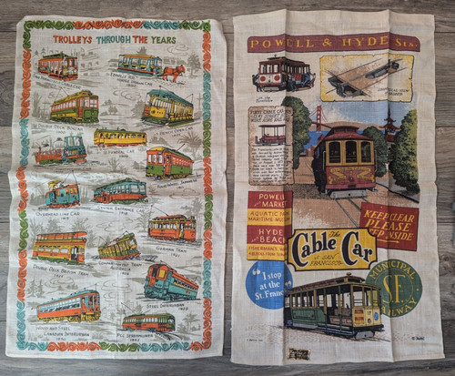 Vintage souvenir tea towel - 2,