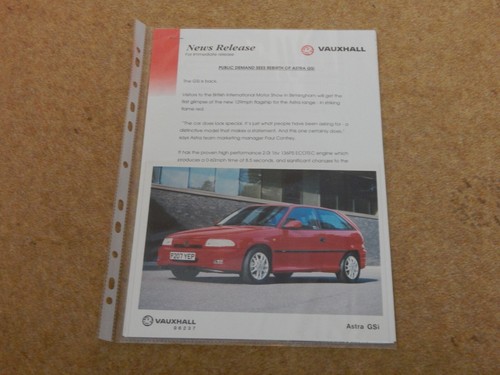 Vauxhall astra gsi 16v - 2.0i,