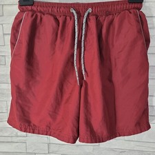 Mens MATALAN Shorts Red Medium Waist 34-36 Casual Swim Drawstring 