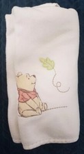 Babies R Us Fleece Cot Blanket Winnie the Pooh leaf big World little Adventures