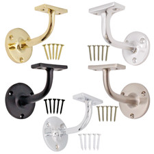 Handrail Brackets Brass Chrome Black Stair Bannister Support Strong