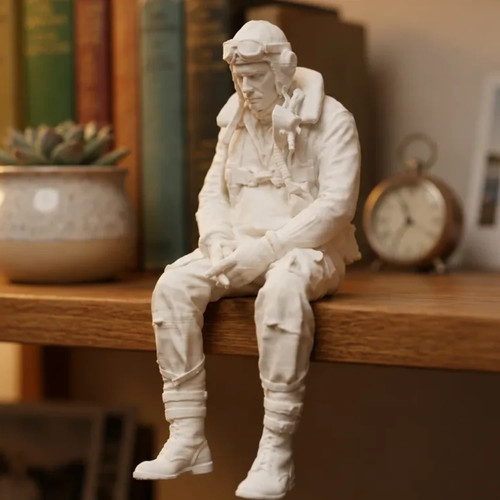 Sad wwii fighter pilot - sad, edge