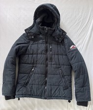 Superdry Men’s Black Coat / Parka – Size Large – Good Condition