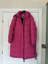 Boden Thompson Puffer Coat Size 14 Pink Hooded