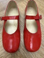 Girls Patent Red Mary Jane Shoes By Panache UK2 EU34