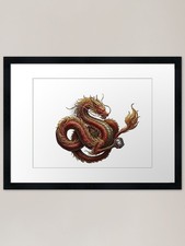 Fire Dragon Framed Art Print