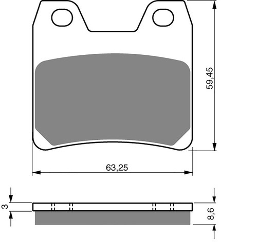 Brake disc pads rear - pads, goldfren