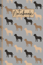 Staffordshire Bull Terrier Notebook: Cute Staffie Lined Journal, the Perfect Nov