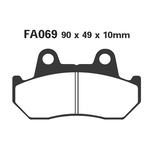 Pair pads ebc - fa069, for