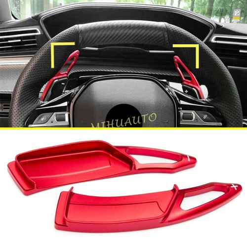 Red aluminium car steering - red,