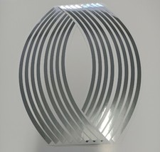 MOTORCYCLES CAR WHEEL RIM CHROME METALIC SILVER TAPES STICKERS 6MM OR 10MM 