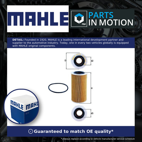 Oil filter ox370d mahle - oil,