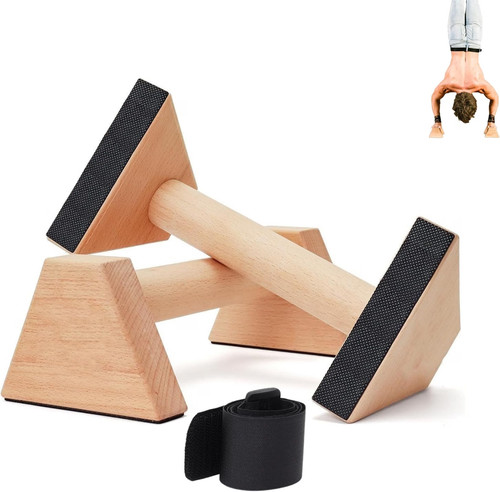 Wooden parallettes bars solid - parallettes,